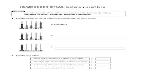 Numeros De 5 Cifras Lectura Y Escritura · 2021 7 29 · Los Números