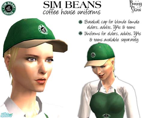The Sims Resource Sim Beans Baseball Cap Female Blonde