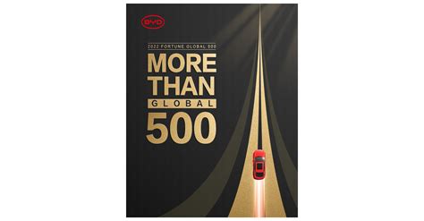 Byd Made The Fortune Global 500 List For 2022 Business Wire
