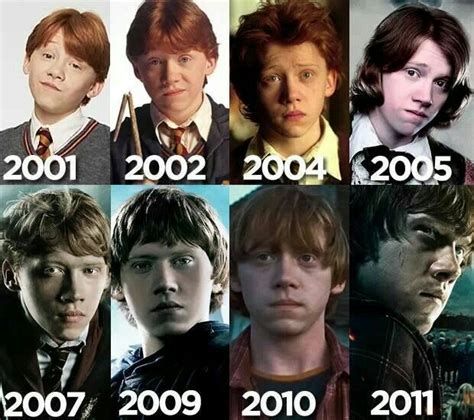 Their hair was pretty short in the first two. Ron Weasley through the years ... | ⚯͛ Potterhead ⚡ ...