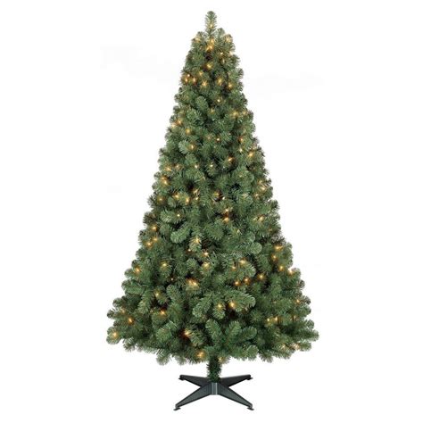 6ft Prelit Full Artificial Christmas Tree Alberta Spruce Clear Lights