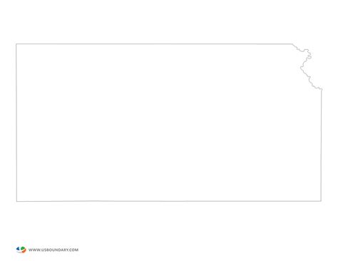 Outline map of the state of kansas over white with flag inset. outline state of kansas clipart png - Clipground