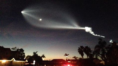 A Satellite Launch By Spacex Light Up The Sky And Social Media On Friday Night