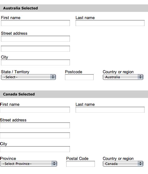 Check spelling or type a new query. International Address Fields in Web Forms :: UXmatters