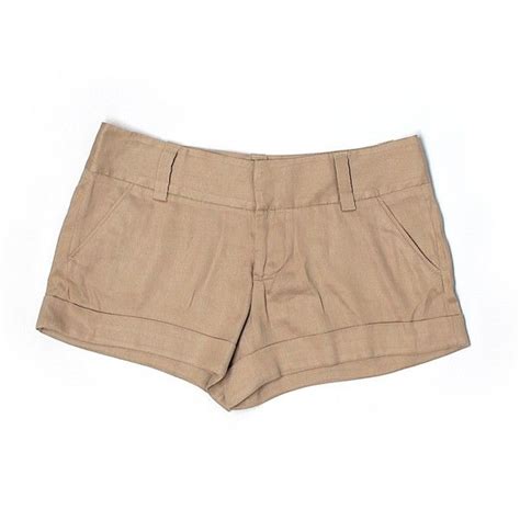 Pre Owned Alice Olivia Khaki Shorts Size 8 Tan Womens Bottoms 38 Liked On Polyvore