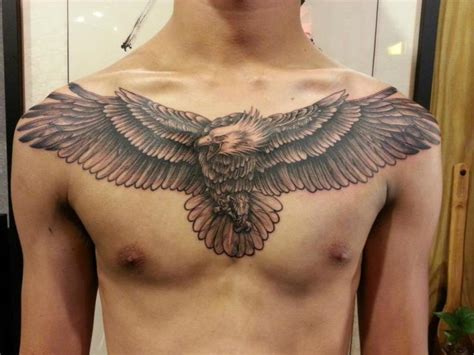Realistic Chest Eagle Tattoo By Orient Soul