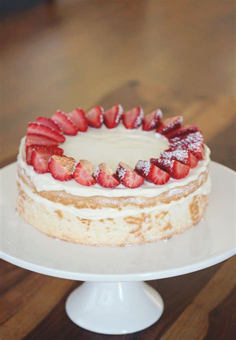 Cut the cake into 1 inch thick slices. Sweet Eats // Angel Food Cake