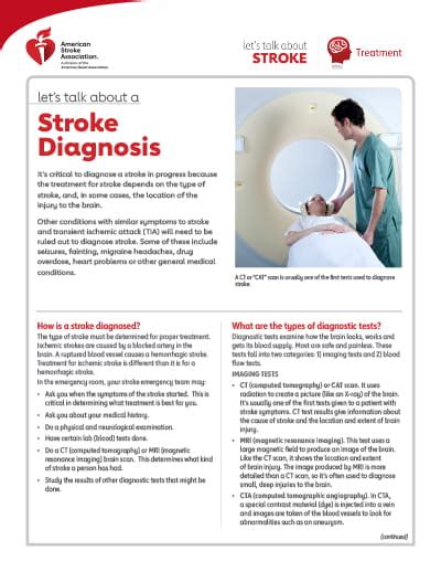 let s talk about stroke diagnosis american stroke association