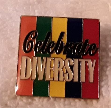 Celebrate Diversity Enamel Pin Rainbow 1 Square Lgbtq Diversity Lgbtq
