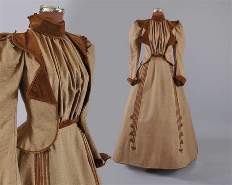 Tweed And Velvet Walking Suit 1895 Edwardian Fashion 1890s Fashion