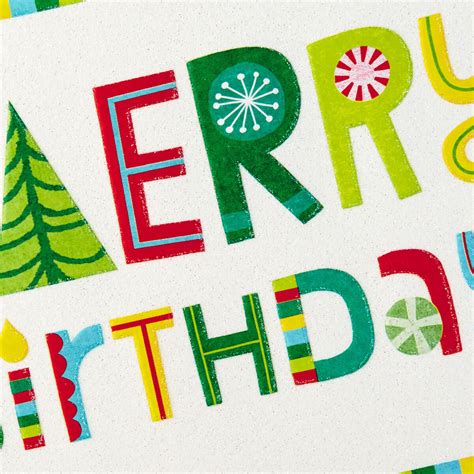 Happy And Merry Christmas Birthday Card Greeting Cards Hallmark