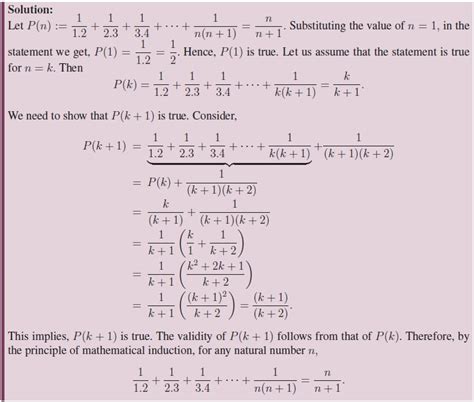 Mathematical Induction Definition Solved Example Problems Exercise