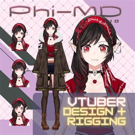 LIVE2D VTUBER Anime Character CUSTOM Design Rigging - Etsy Denmark