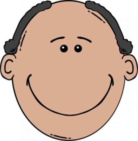 Bald Man Cartoon Face