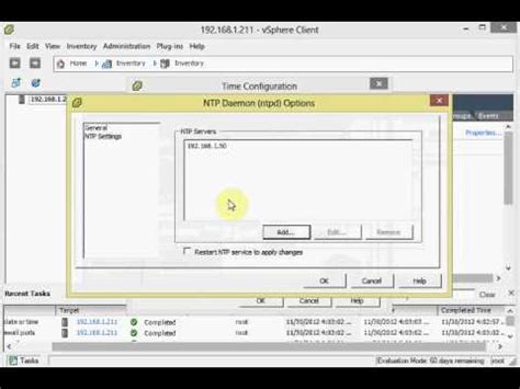 Set NTP Setting On Esxi Host YouTube