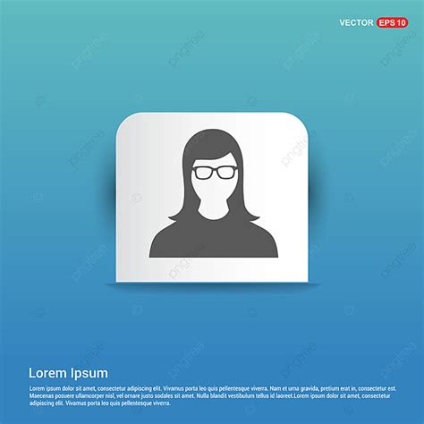 Blue Sticker Vector Design Images Female User Icon Blue Sticker Button