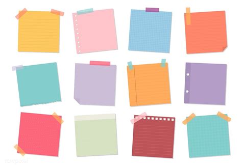 Download Premium Vector Of Collection Of Sticky Note Illustrations