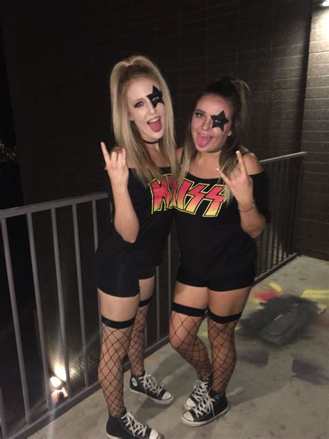 Our Version Of Kiss Groupies 3 People Costumes Duo Halloween Costumes Best Friend Halloween