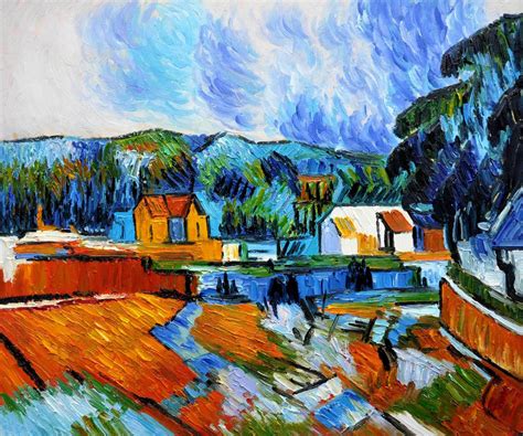Uferlandschaft Paul Cezannefamous Oil Paintinglandscape