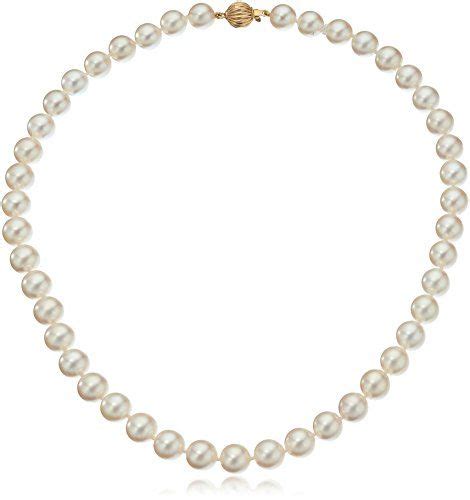 14k Yellow Gold Aaquality Akoya Cultured Pearl Strand Necklace 885mm 16