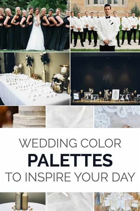 Wedding Color Palettes To Inspire Your Day In Black White Gold And Silver