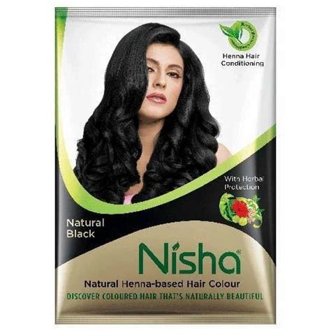 Nisha Hair Color Mehndi Natural Black 10 G At Rs 15 00 Dhar Id 26090886262