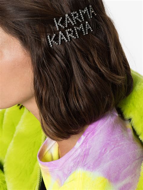 Ashley Williams Black Karma Crystal Embellished Hair Pins Browns