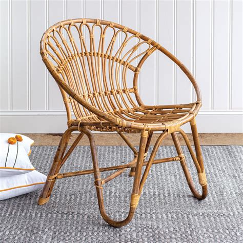 Franco Albini Inspired Mid Century Modern Rattan Round Chair