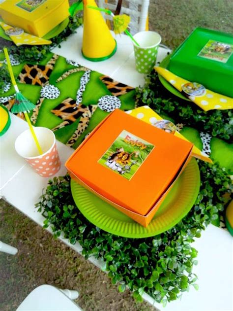 The venue was decorated with helium balloons. Kara's Party Ideas Madagascar Inspired Safari Party | Kara ...
