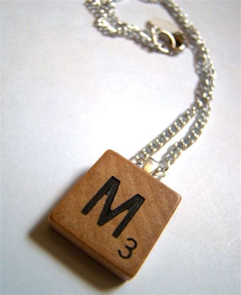 Scrabble Tile Initial Necklace Choose Any Letter