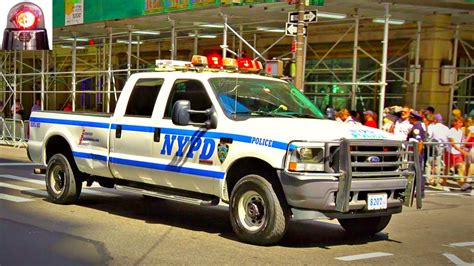 Old Nypd Police Ford Pickup Truck F 350 Assisting W President Trump In