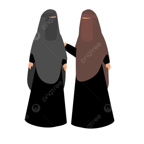 Niqab Clipart Transparent Png Hd Muslim Sisters With Niqab Vector