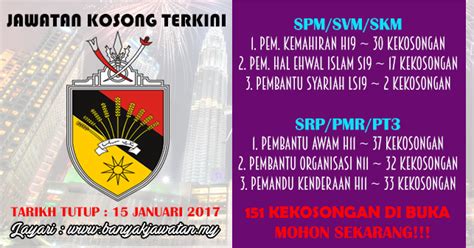 Permohonan adalah dipelawa daripada warganegara malaysia yang berkelayakan un. Jawatan Kosong di Pejabat Setiausaha Kerajaan Negeri ...