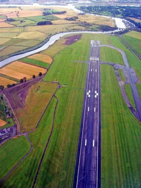 Glasgow Airport Runway Aerial