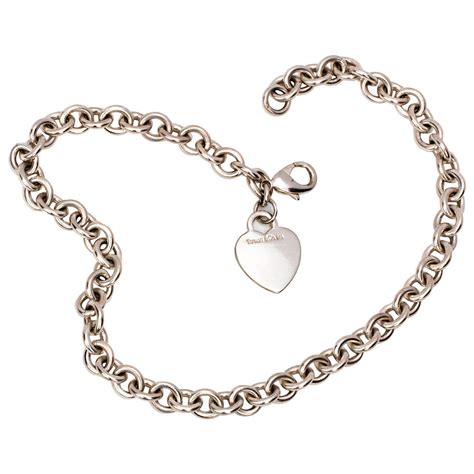 Tiffany And Co Sterling Silver Heart Chain Necklace For Sale At 1stdibs