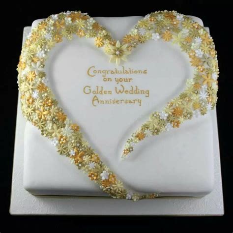 Golden Anniversary Cake Golden Wedding Cake 50th Anniversary Cakes
