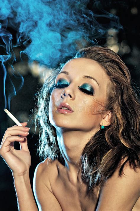 Girl Smoking Stock Image Image Of Makeup Smoke