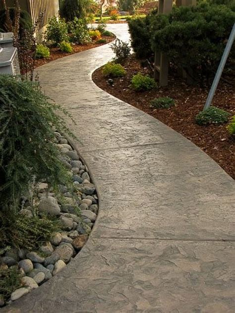 Famous Concrete Sidewalk Ideas For Front Of House References