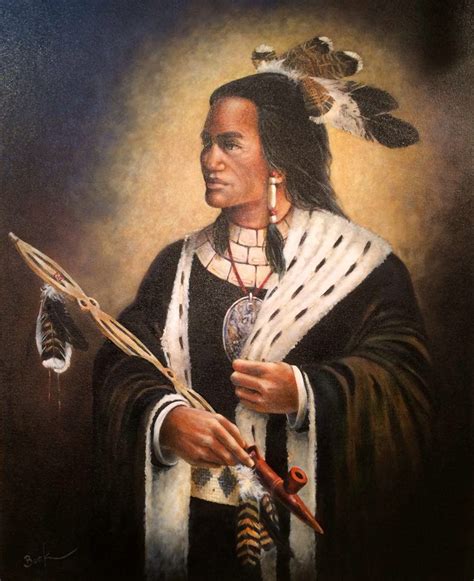 Chef Tarhe 1742 1818 Huron Wyandat Peinture Par Buck Braden Chief