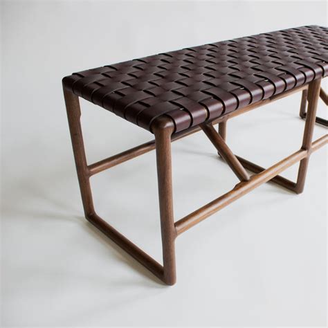 Are available in many different shapes, patterns and seating capacities. Montgomery Modern Hand Woven Leather Bench 72in. For Sale ...