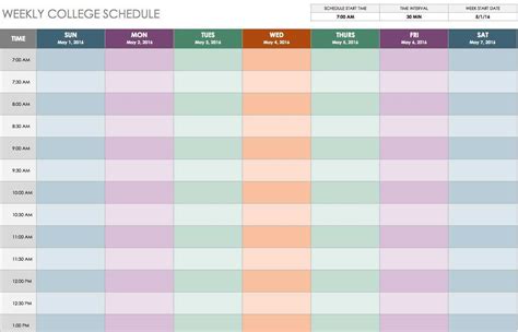 49 Printable Weekly Class Schedule Template Pdf Formating ...
