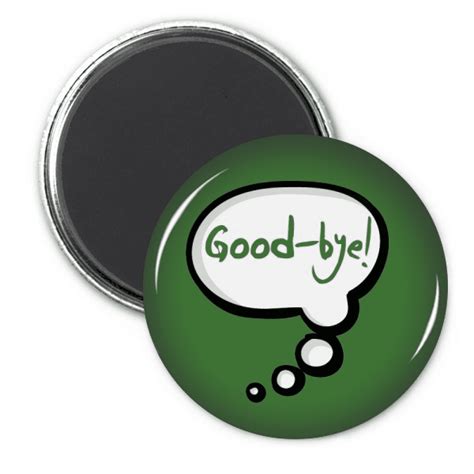 Daily Language Chat Goodbye Farewell Refrigerator Magnet Sticker