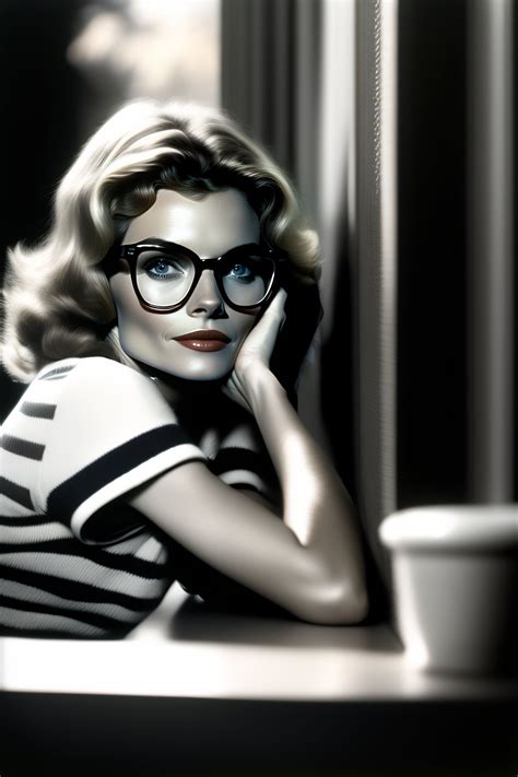 Lexica Young Michelle Pfeiffer Wearing Glasses Sitting By A Window