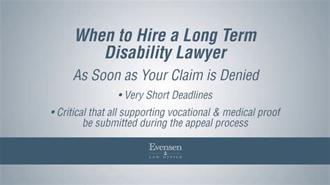 When To Hire A Long Term Disability Lawyer Youtube