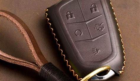 Retro Style Car Leather Remote Key Fob Case Cover For Cadillac ATS CTS