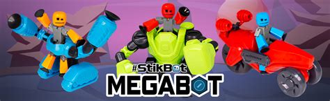 Zing Stikbot Megabots Complete Set Of 3 Stikbot Poseable Collectible