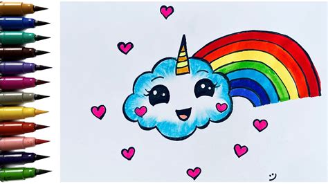 How To Draw Unicorn Cloud Unicorn Cloud Drawing Easy Drawing For