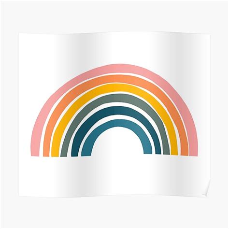 Neutral Rainbow Colours Poster By Onethreesix Redbubble