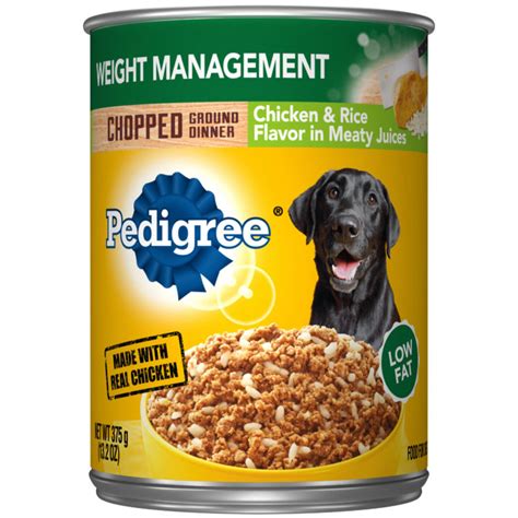 Pedigree Weight Management Adult Chopped Chicken And Rice Dinner Wet Dog