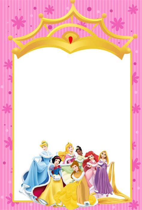 Free Templates For Princess Party Invitation Cards